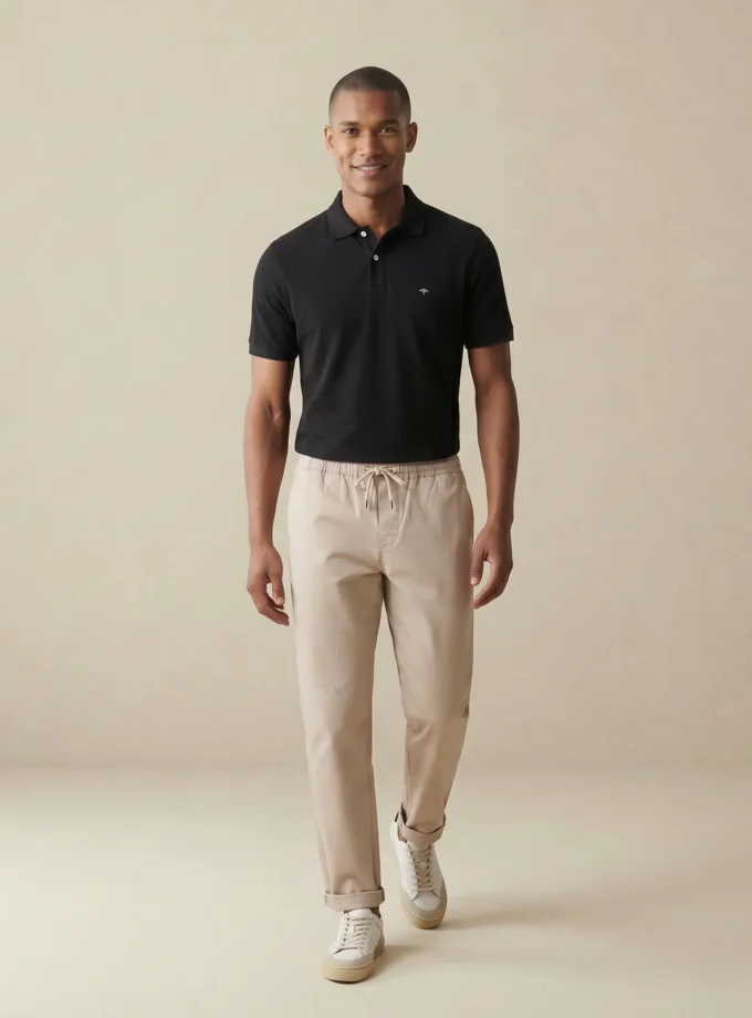 Polo Μπλούζα Fynch Hatton FH26S001 Black