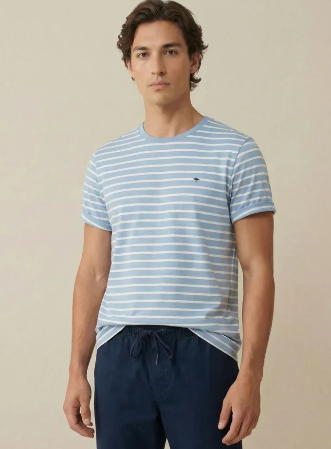T-Shirt Μπλούζα Fynch Hatton FH26S029 Stripes New breeze