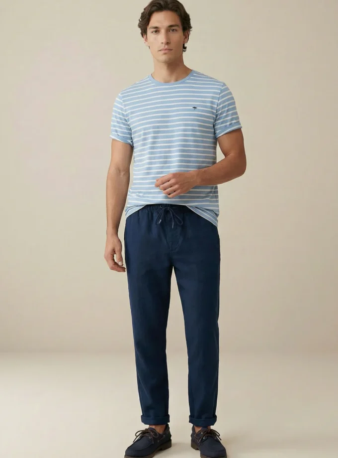 T-Shirt Μπλούζα Fynch Hatton FH26S029 Stripes New breeze
