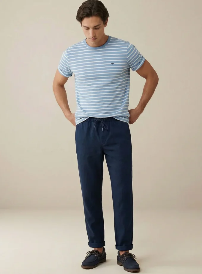 T-Shirt Μπλούζα Fynch Hatton FH26S029 Stripes New breeze