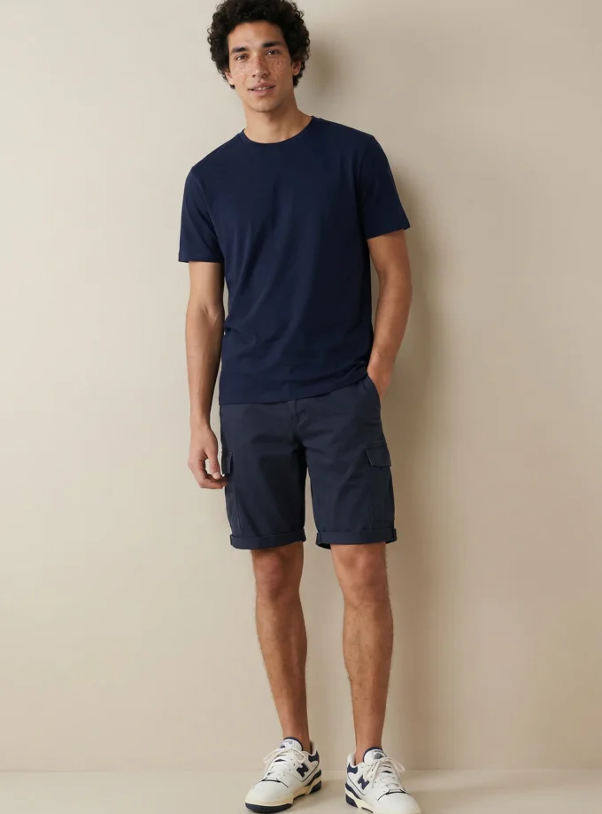 T-Shirt Μπλούζα Fynch Hatton FH26S027 Navy soft piquet