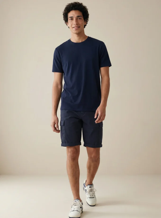 T-Shirt Μπλούζα Fynch Hatton FH26S027 Navy soft piquet