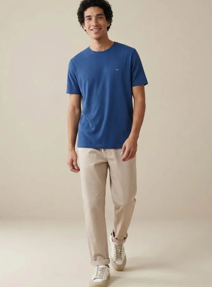 T-Shirt Μπλούζα Fynch Hatton FH26S020 Basic Midnight