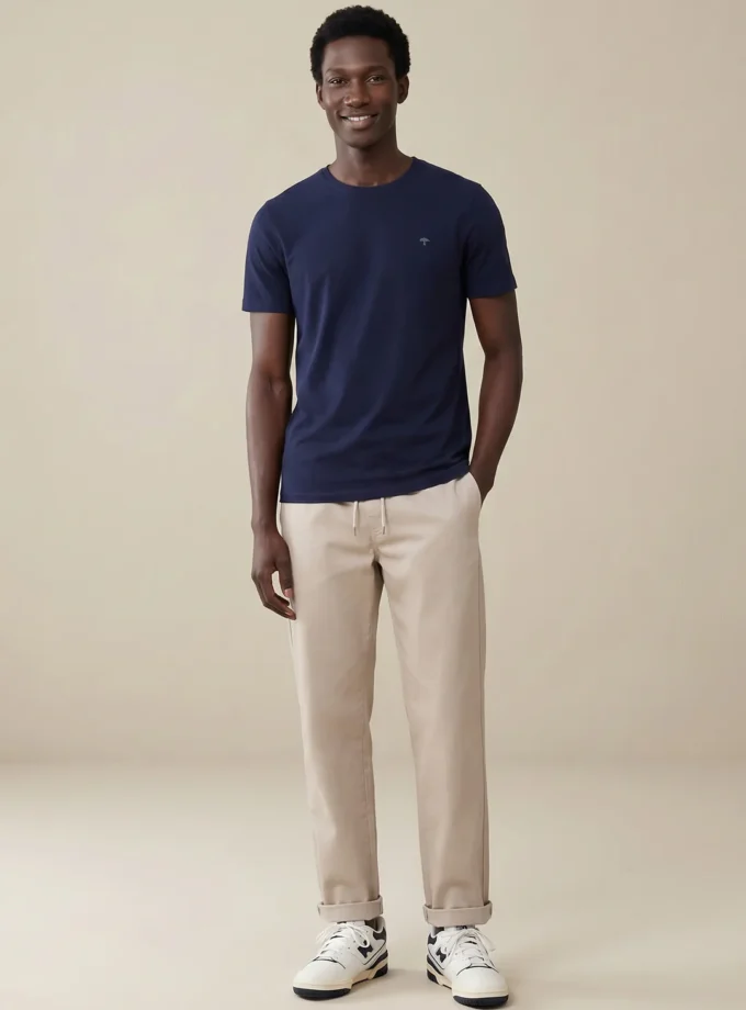 T-Shirt Μπλούζα Fynch Hatton FH26S018 Basic Navy