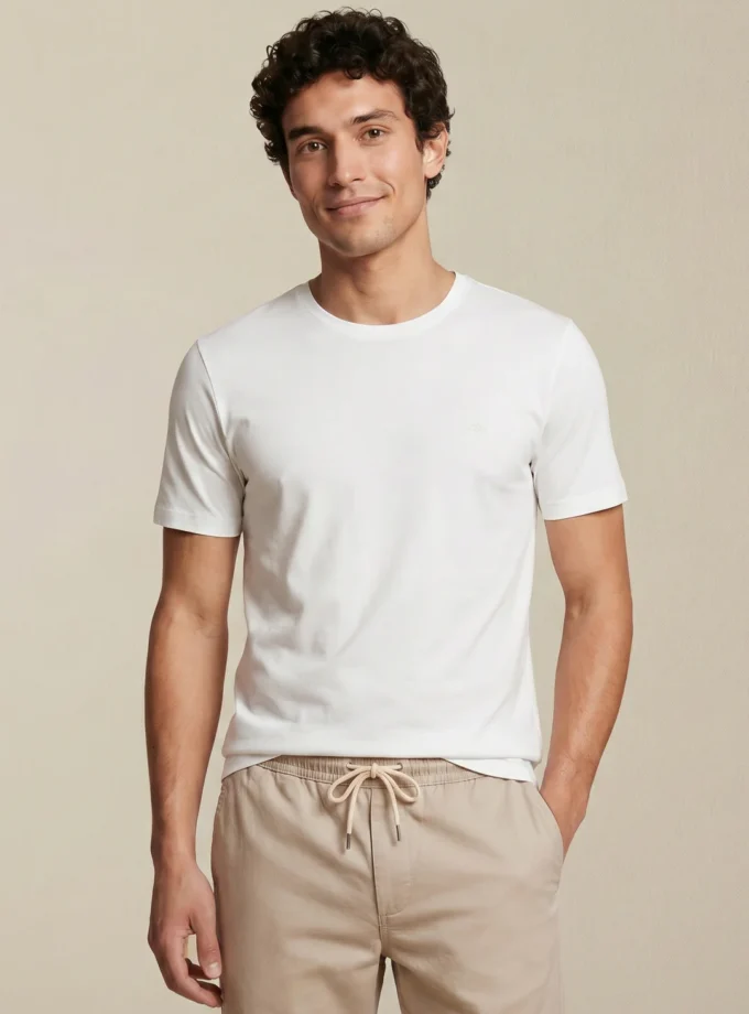 T-SHIRT ΜΠΛΟΥΖΑ Fynch Hatton FH26S016 Basic White